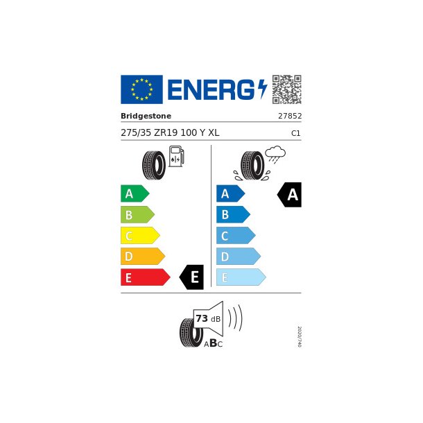 BRIDGESTONE Sommardck 275/35R19