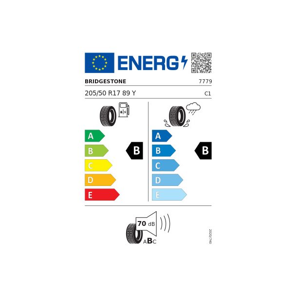 BRIDGESTONE Sommardck 205/50R17