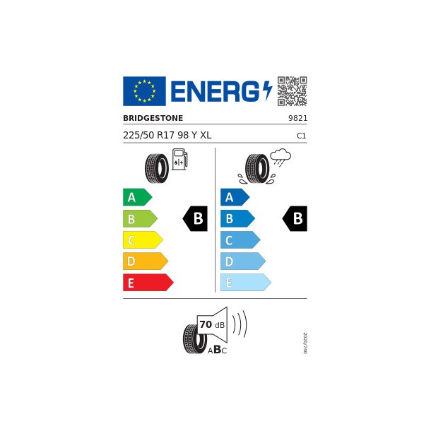 BRIDGESTONE Sommardck 225/50R17