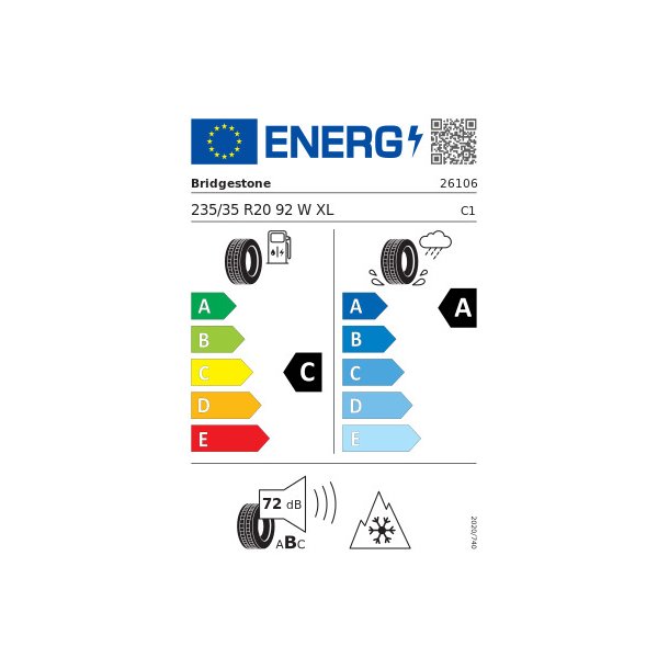 BRIDGESTONE vinterdck 235/35R20