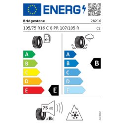 BRIDGESTONE vinterdck 195/75R16