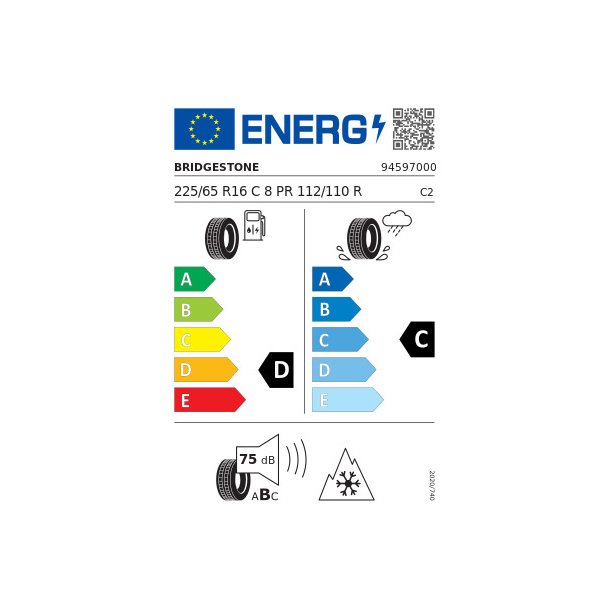 BRIDGESTONE vinterdck 225/65R16