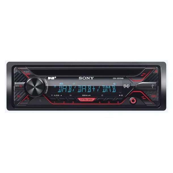 Sony cdx-3201dab cd/tuner dab+. inkl. antenn aux