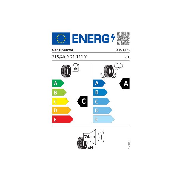 CONTINENTAL Sommardck 315/40R21