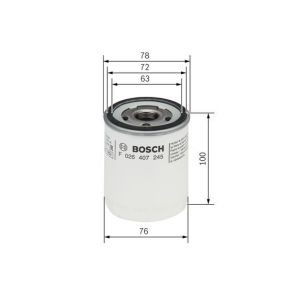 BOSCH oljefilter F 026 407 245 (P 7245)