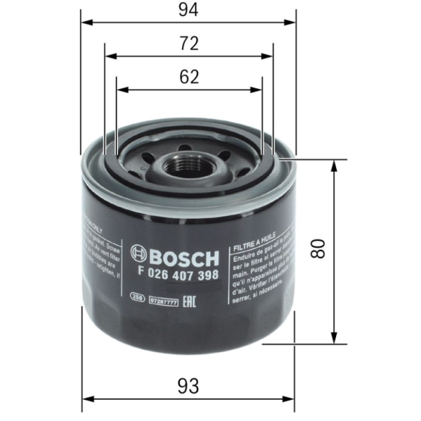 BOSCH oliefilter F 026 407 398 (P 7398)