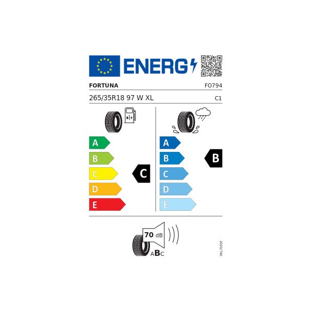 FORTUNA Sommerd&aelig;k 265/35R18 ECOPLUS UHP