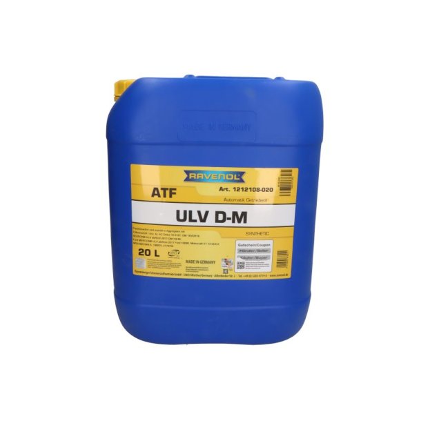 RAVENOL rav atf ulv d-m 20L
