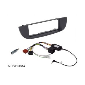 9´´ monteringssats Fiat 500 - fre ansiktslyftning/grå