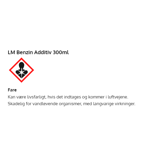 LM Benzin Additiv 300ml - Benzin additiver - Industri Kemi ApS