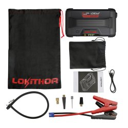 Lokithor D&aelig;kpumpe jumpstarter lygte og oplader