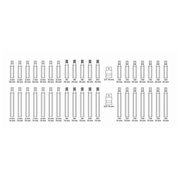 Torx hex spline bit st 40 dele