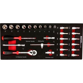 Værktøjsæt 1/4 28 dele
