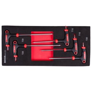 Sæt torx unbrakonøgler med håndtag 5 stk