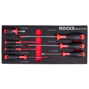 Flad skruetrækkersæt 7 stk