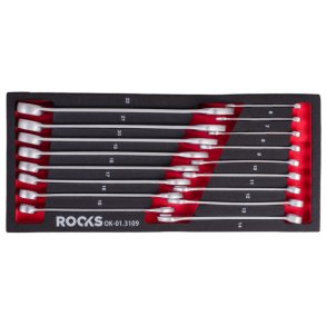 Skraldenøglesæt 6-22 mm 17 stk.