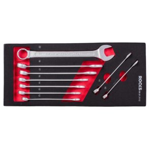 Skrældenøglesæt 10-22 mm 9 stk