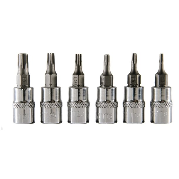Topnglest 1/4 torx t8-t30 6 stk.