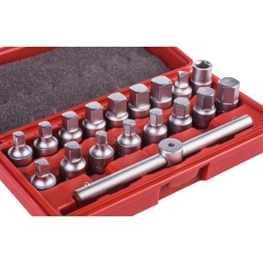 Bundprop nøgle-sæt 3/8 18 dele