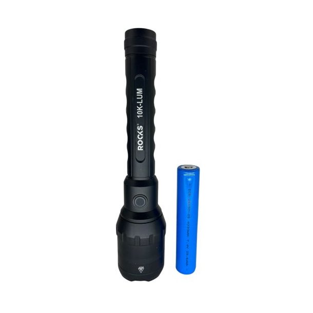 Lommelygte alu-kraftstrk 10.000 lum 4000 mah