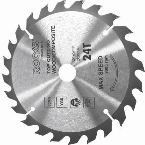 Skæreskive træ 165x20 mm 65mn-yg8 tykkelse 22 mm