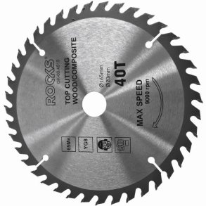 Skæreskive træ 165x20 mm 65mn-yg8 tykkelse 22 mm