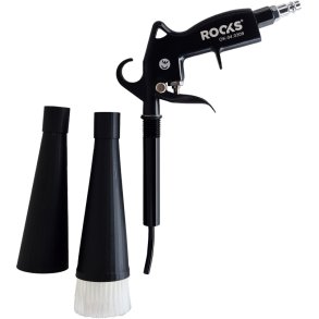 Rensepistol trykluft duo-turbo med leje og børste