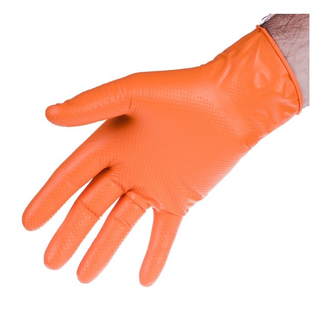 Nitrilhander strk orange l st med 50 stk