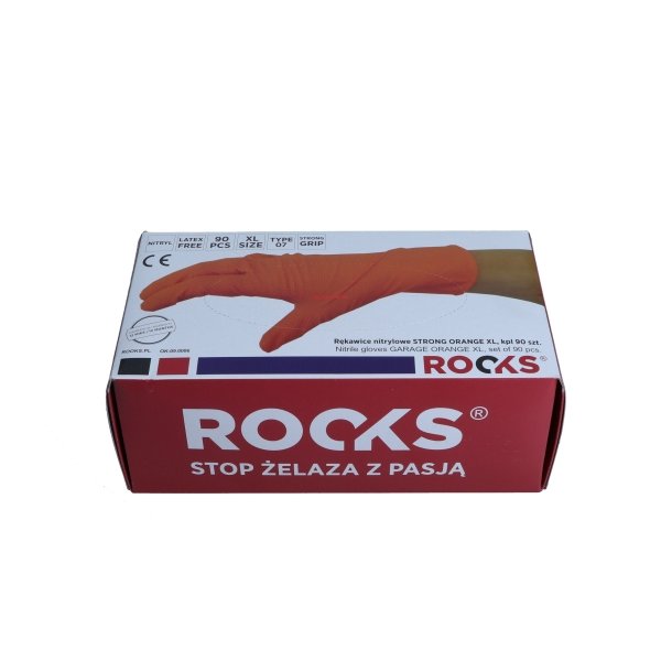 Nitrilhander strong orange xl st med 50 stk