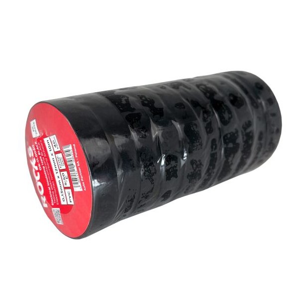 Klbende isolrbnd sort 013 mm x 12 mm x 10 m