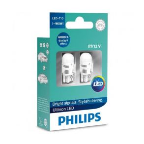 Phillips pære W5W Ultinon 6000K (2 stk)