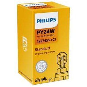 Phillips gldlampa PY24W SilverVision (1 st)
