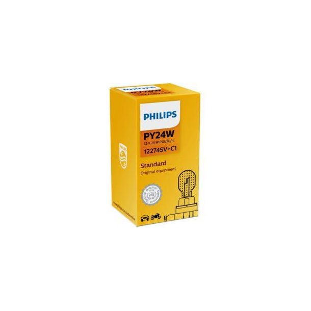 Phillips gl&ouml;dlampa PY24W SilverVision (1 st)