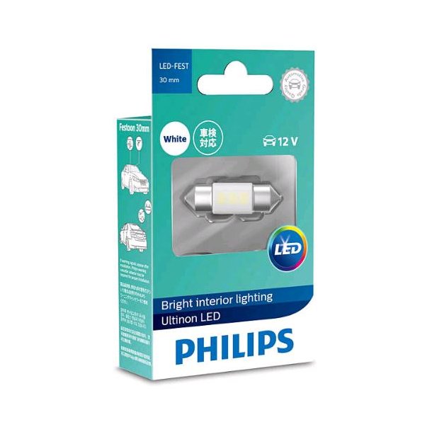 Phillips-gl&ouml;dlampa 30 mm Ultinon - 6000K (1 st)