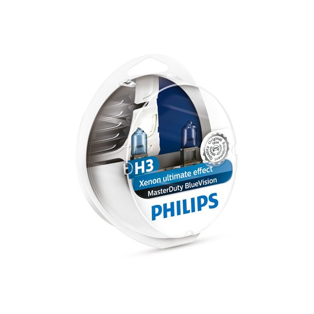 Phillips p&aelig;re H3 MasterDuty BlueVision (2 stk)