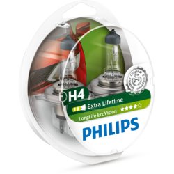 Phillips p&aelig;re H4 LL EcoVision (2 stk)