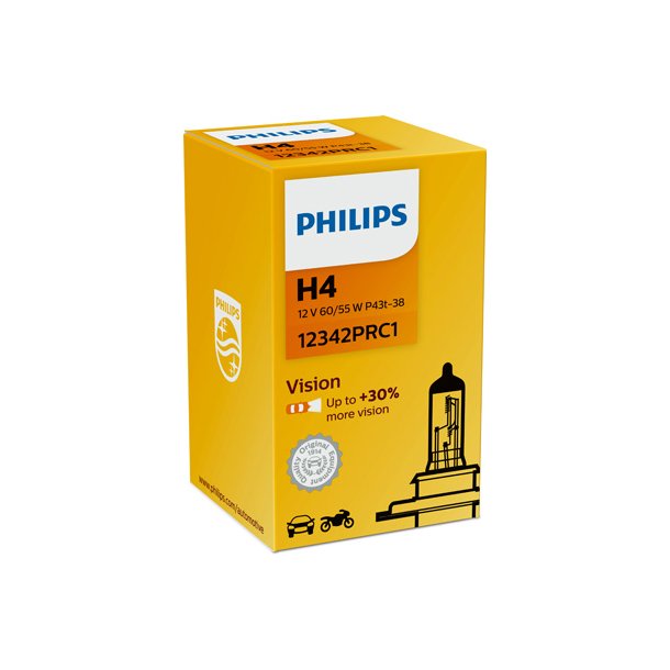 Phillips gl&ouml;dlampa H4 Vision (1 st)