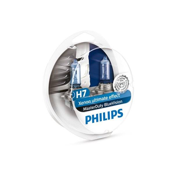 Phillips p&aelig;re H7 MasterDuty BlueVision (2 stk)