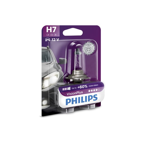 Phillips p&aelig;re H7 VisionPlus (1 stk)