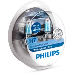 Phillips p&aelig;re H7 WhiteVision Ultra (2 stk)