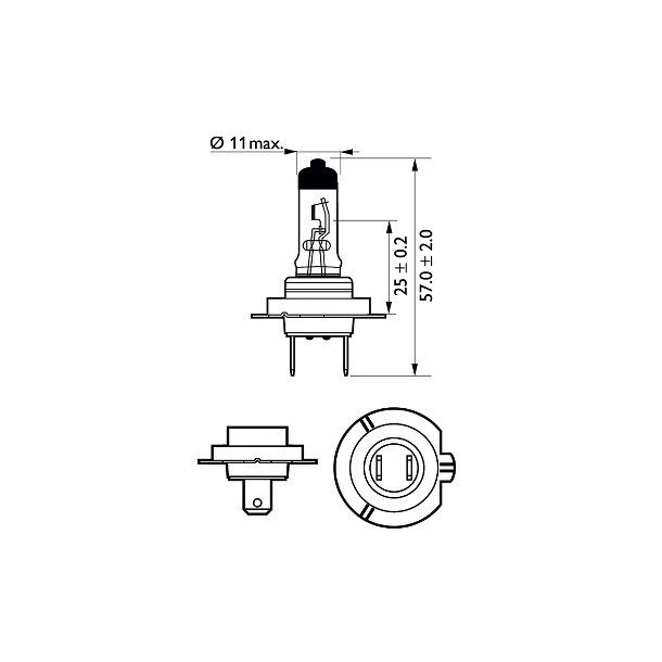 Phillips gldlampa H7 XT Vision G-Force (2 st)