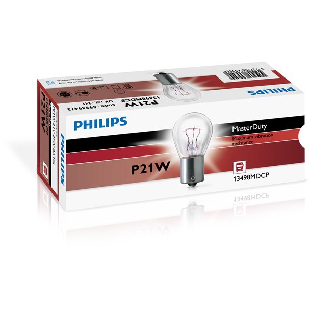 Phillips gl&ouml;dlampa P21W MasterDuty (1 st)