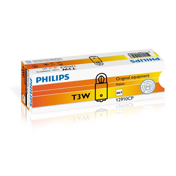 Phillips gl&ouml;dlampa T3W (1 st)