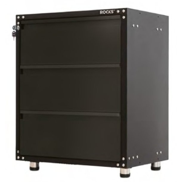 ROOKS RMS 3S v�rkstedsskab med 3 skuffer � sort