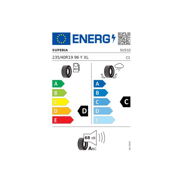SUPERIA Sommerd&aelig;k 235/40R19 ECOBLUE UHP2