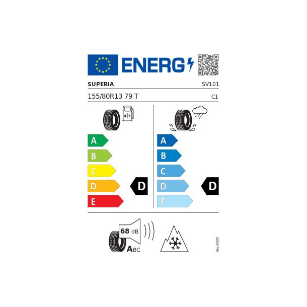 SUPERIA Vinterd&aelig;k 155/80R13 BLUEWIN HP
