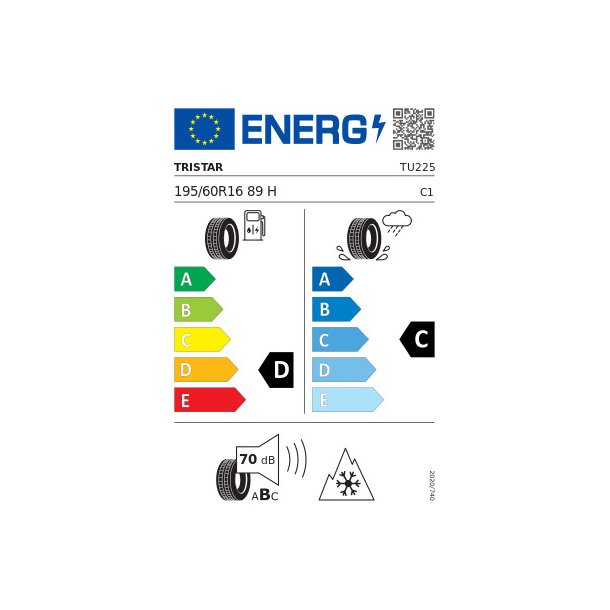 TRISTAR Vinterd&aelig;k 195/60R16 SNOWPOWER HP