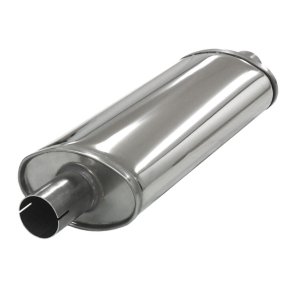 Rostfri oval ljuddmpare medi. 2