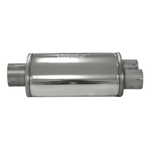 Oval rostfri ljuddmpare 3'' delad