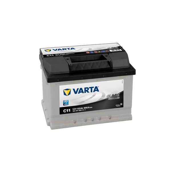 Batteri 12V 53AH/500A L- 242X175X175 svart DYNAMISK